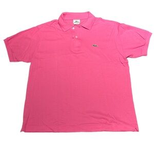 Lacoste Classic Fit Cotton Piqué Polo Shirt Pink - Size 5